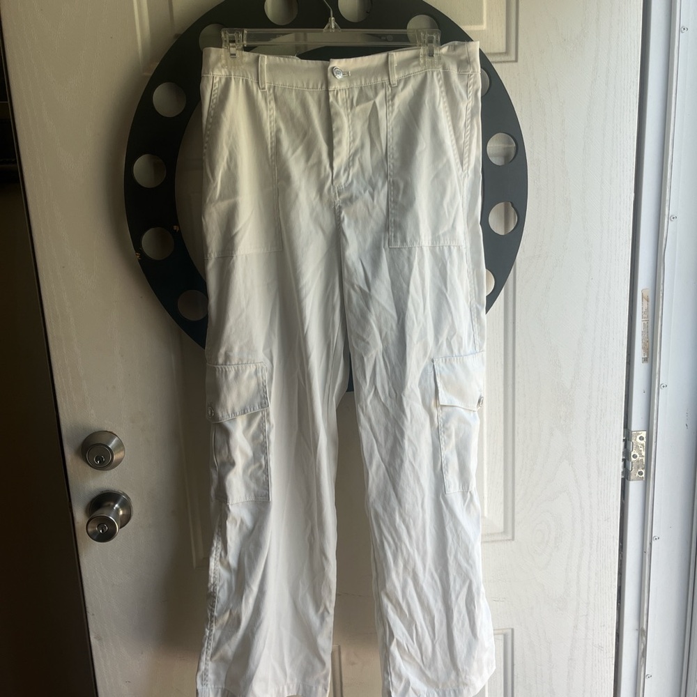 White Cargo Pants